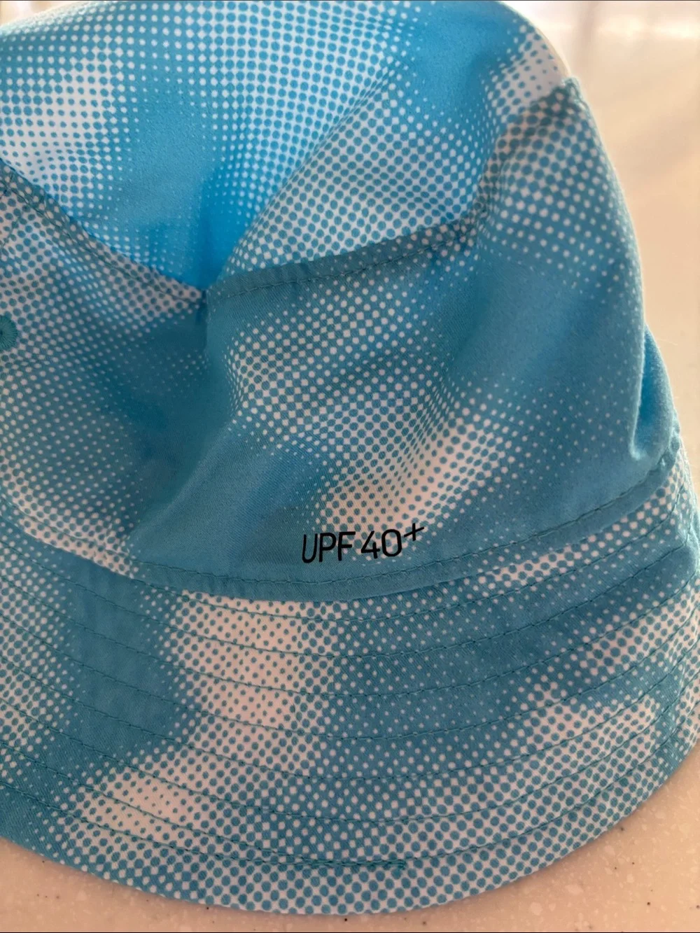 Nike Light Blue and White Tie-Dye Bucket Hat-Infant